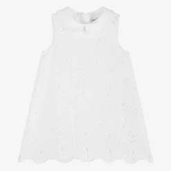 Baby Girls White Broderie Anglaise Dress