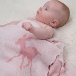 Baby Girls White Cotton & Pink Wool Gift Set