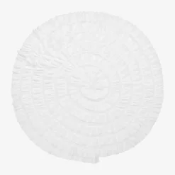 Baby Girls White Cotton Blanket (86cm)