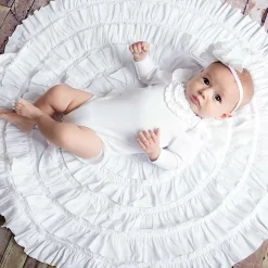 Baby Girls White Cotton Blanket (86cm)