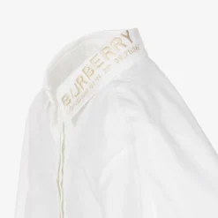 Baby Girls White Cotton Shirt Dress