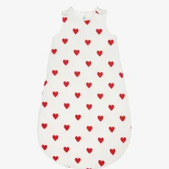 Baby Girls White Hearts Sleeping Bag