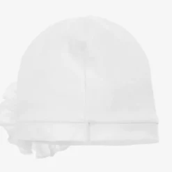 Baby Girls White Pima Cotton Hat