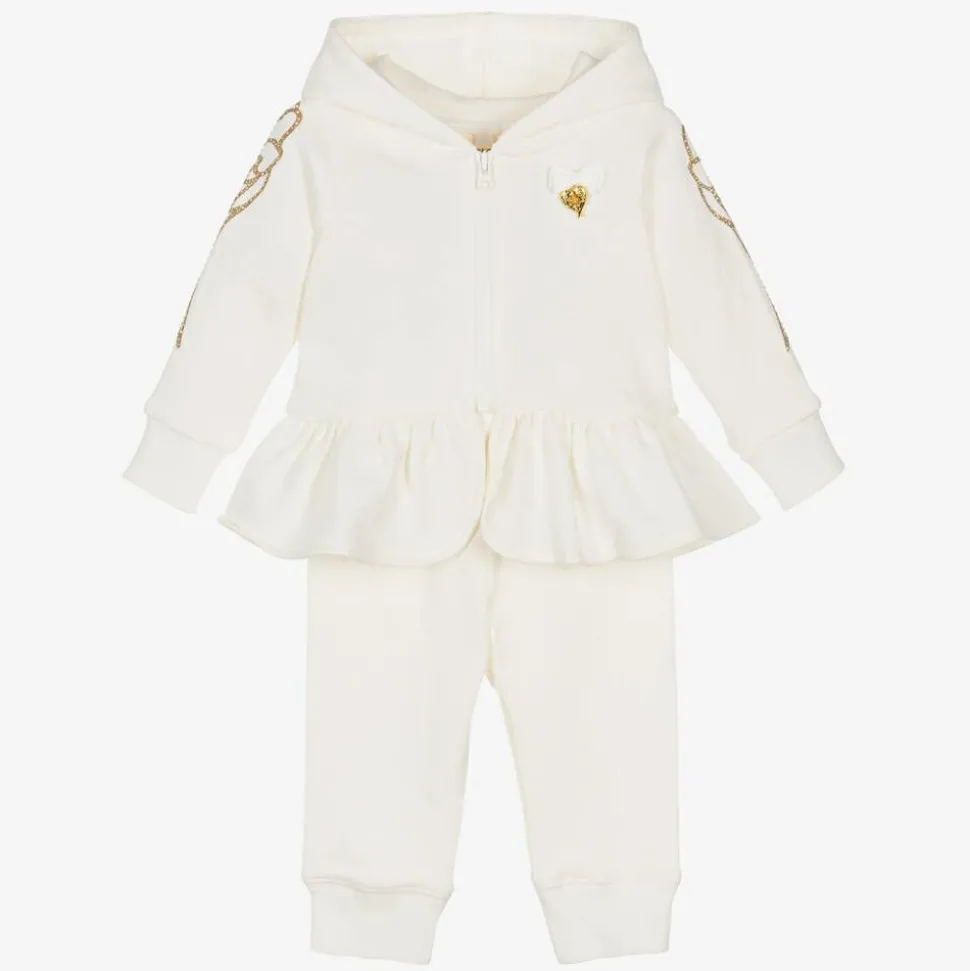 Baby Girls White Tracksuit