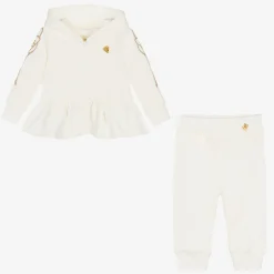Baby Girls White Tracksuit