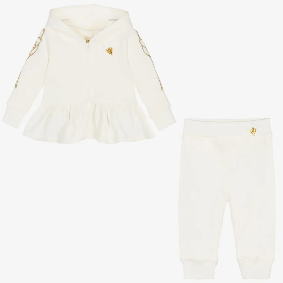 Baby Girls White Tracksuit
