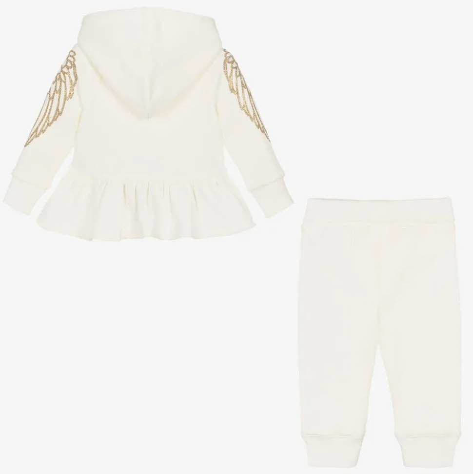 Baby Girls White Tracksuit