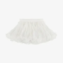 Baby Girls White Tulle Tutu Skirt