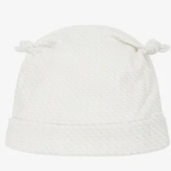 Baby Ivory Cotton Logo Hat