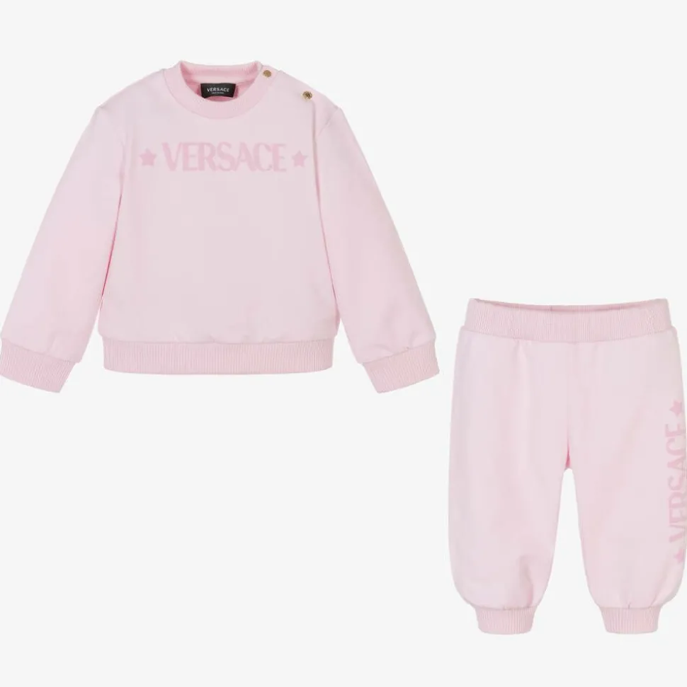 Baby Pale Pink Logo Tracksuit