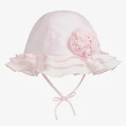 Baby Pink Polycotton Sun Hat
