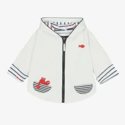Baby White Hooded Rain Cape