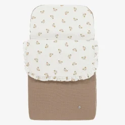 Beige Bear Print Baby Nest (76cm)