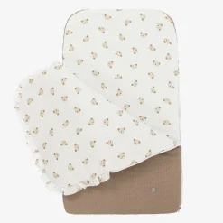 Beige Bear Print Baby Nest (76cm)