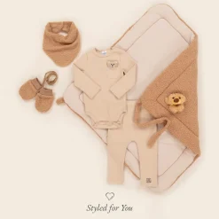 Beige Bouclé Fleece Bear Nest (64cm)