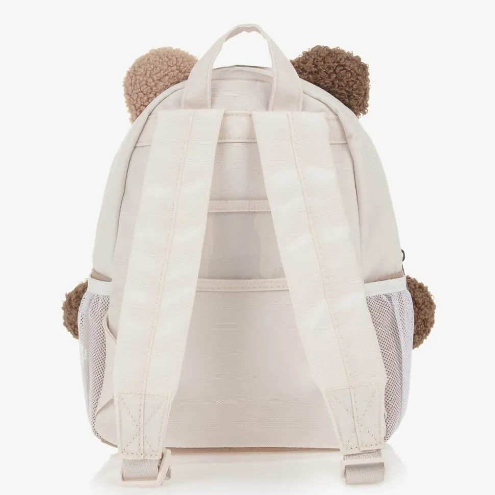 Beige Bouclé Teddy Bear Backpack (25cm)