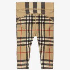 Beige Check Baby Sun Protective Leggings