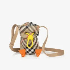 Beige Check Duck Bottle Holder (18cm)