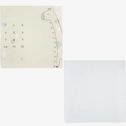 Beige Cotton Baby Milestone Swaddles (2 Pack)