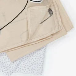 Beige Cotton Baby Milestone Swaddles (2 Pack)