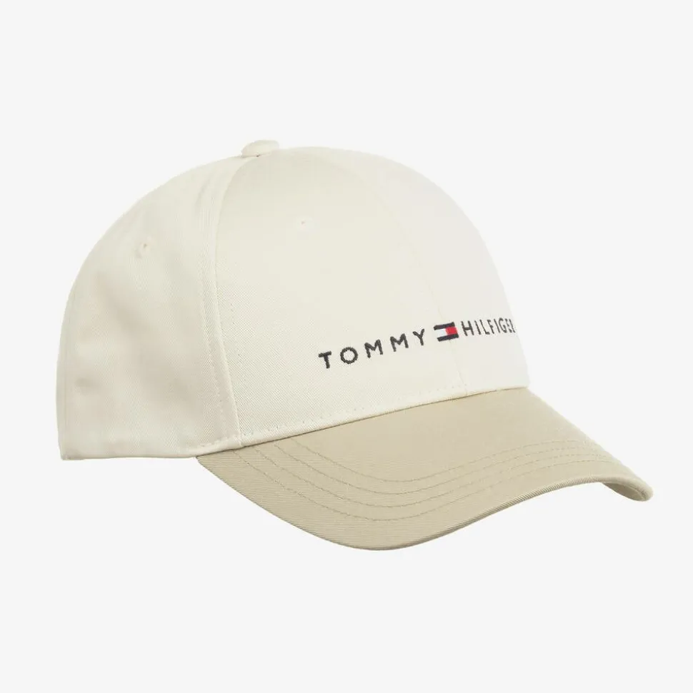Beige Cotton Cap
