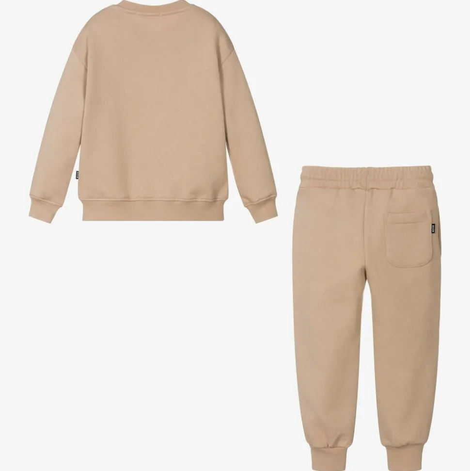 Beige Cotton Jersey Tracksuit