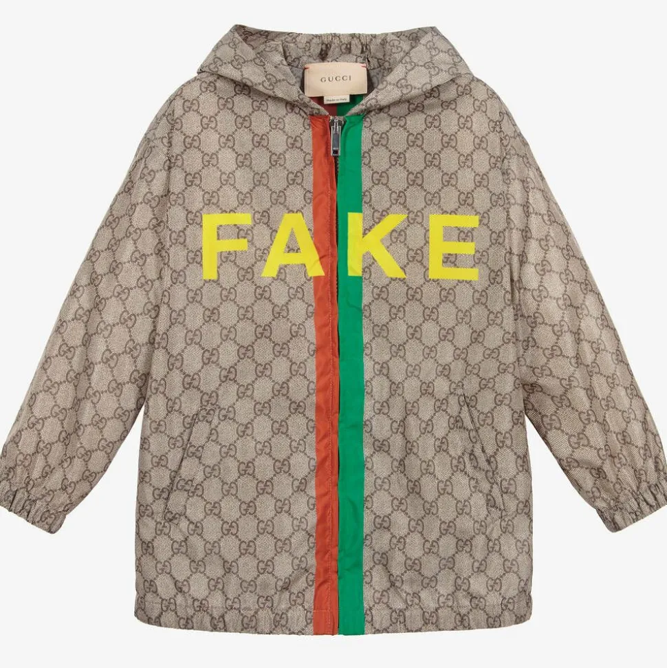 Beige Fake/Not GG Nylon Jacket