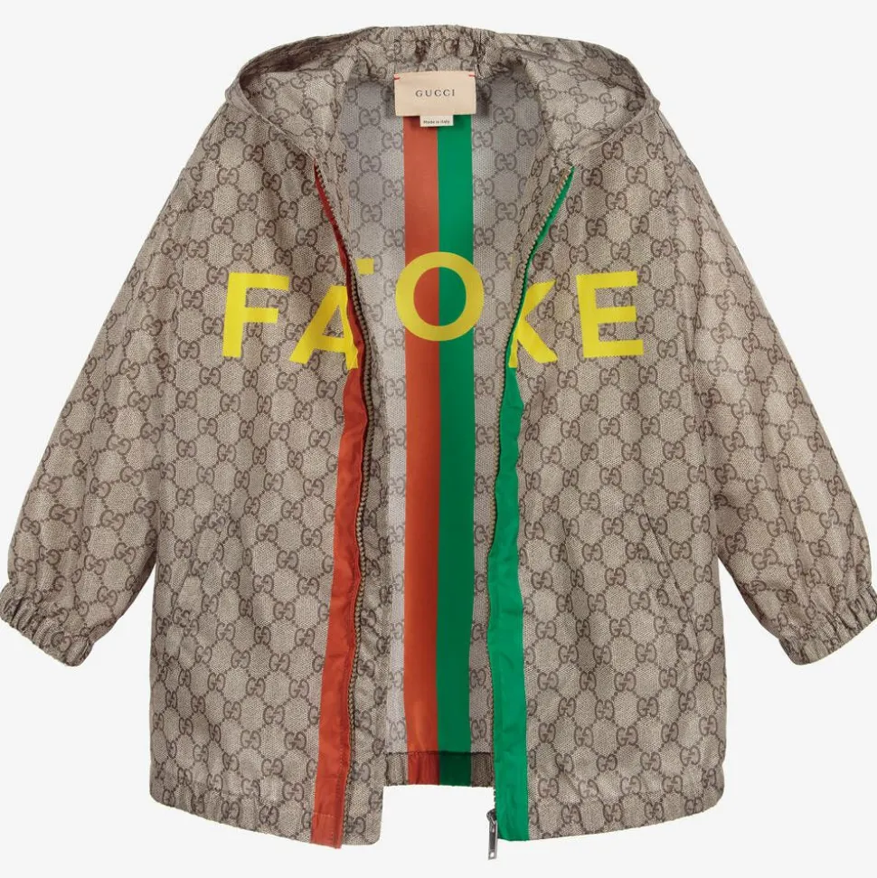 Beige Fake/Not GG Nylon Jacket