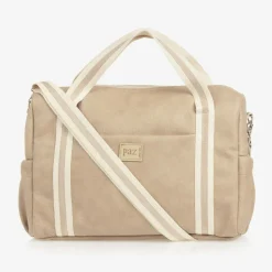 Beige Faux Leather Changing Bag (36cm)