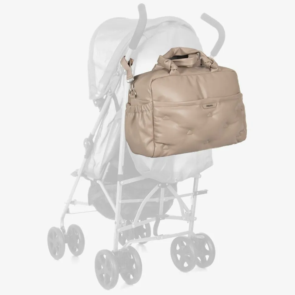 Beige Faux Leather Changing Bag (46cm)