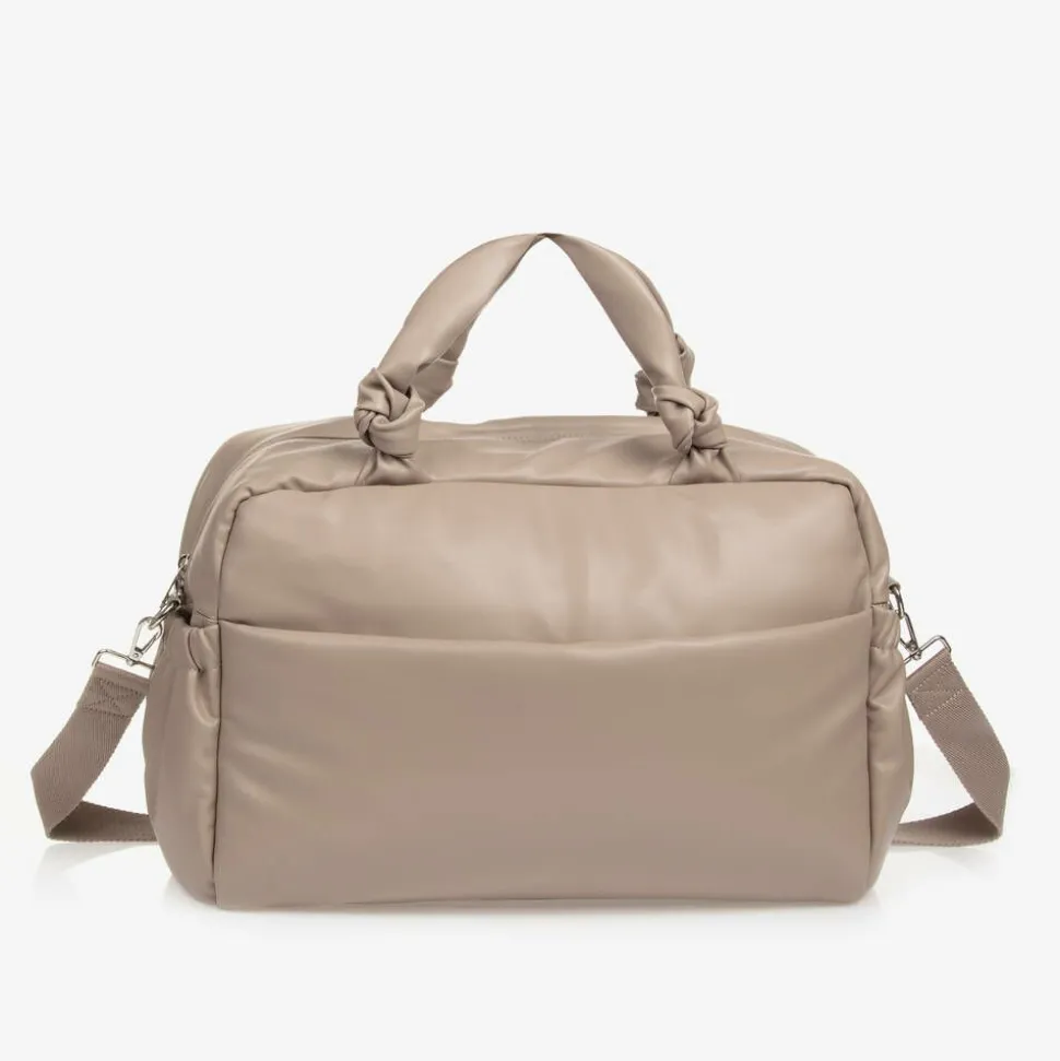 Beige Faux Leather Changing Bag (46cm)