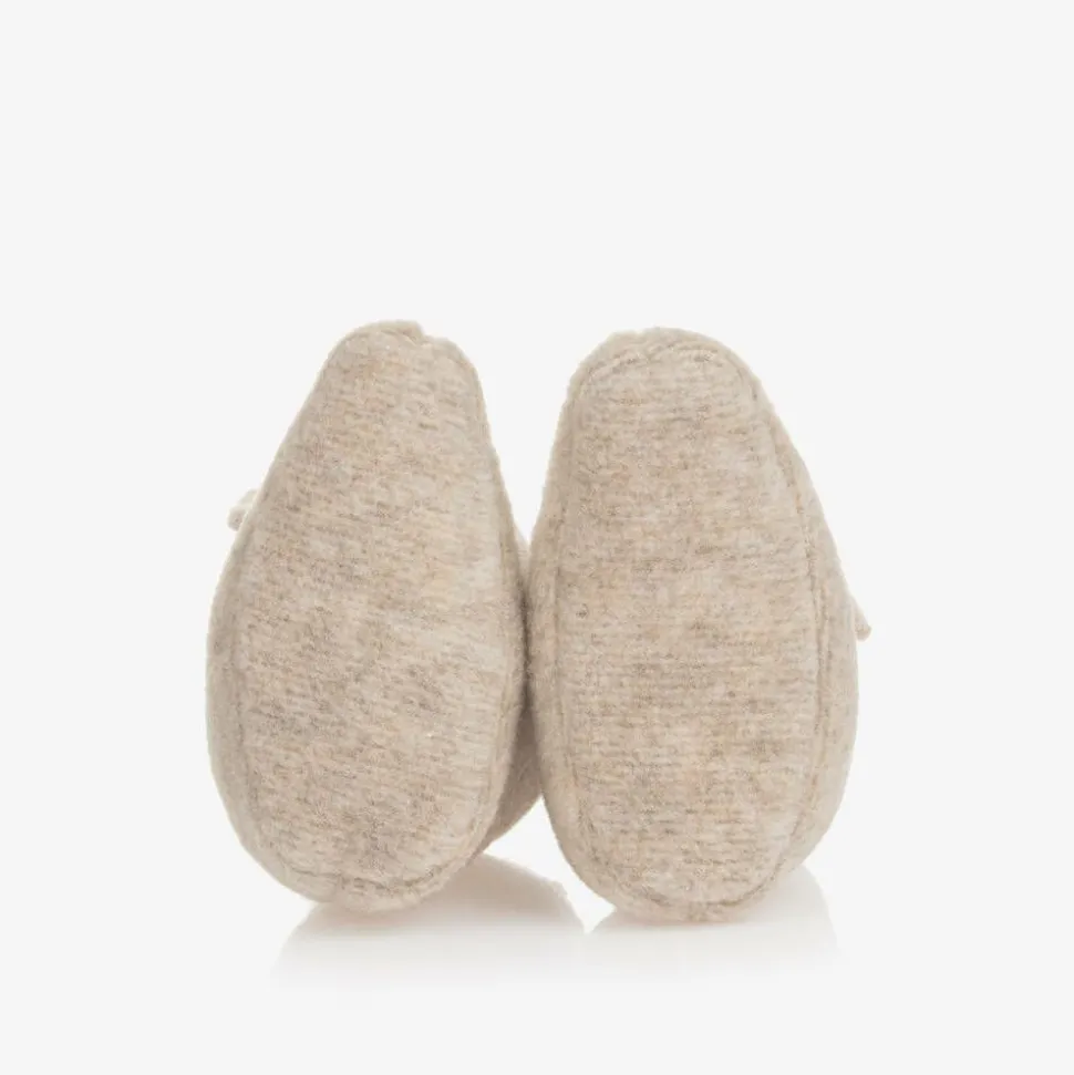 Beige Fleece Booties