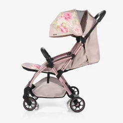 Beige Floral Baby Stroller