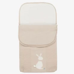 Beige Knitted Bunny Baby Nest (70cm)