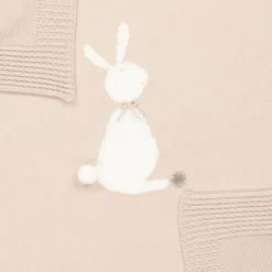Beige Knitted Bunny Blanket (84cm)