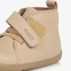 Beige Leather First Walker Boots