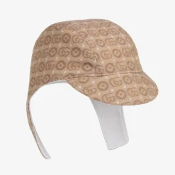 Beige Logo Baby Hat