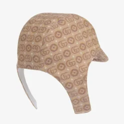Beige Logo Baby Hat