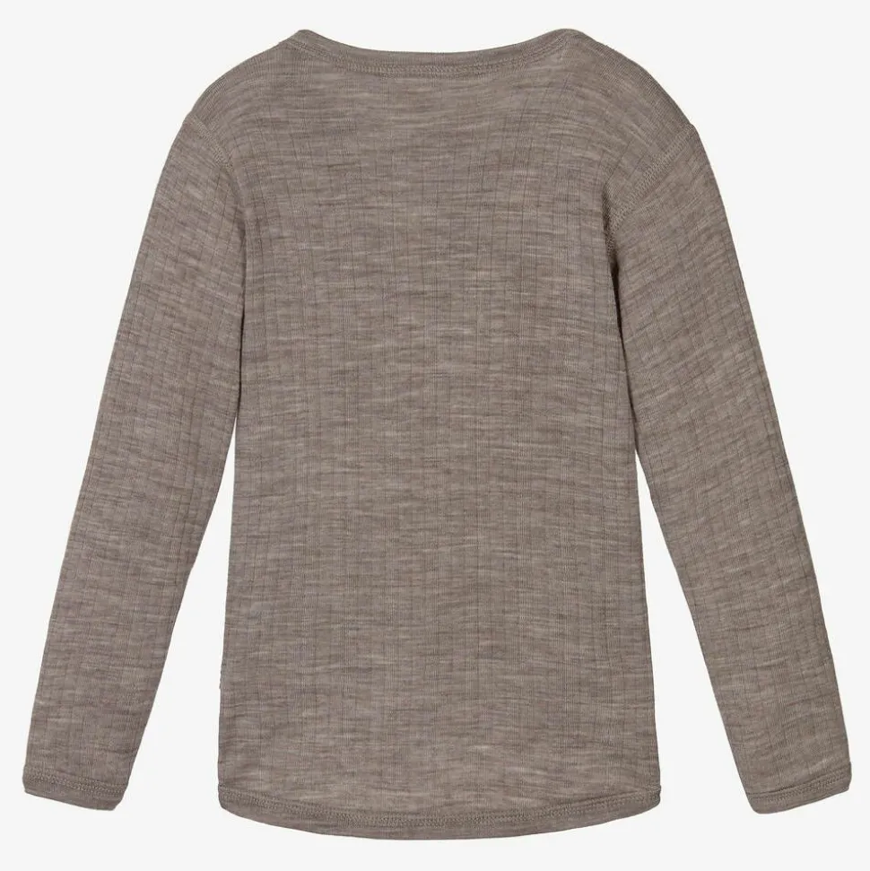 Beige Merino Wool Knitted Top