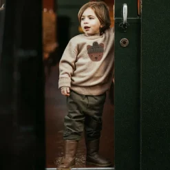 Beige Merino Wool Teddy Bear Sweater