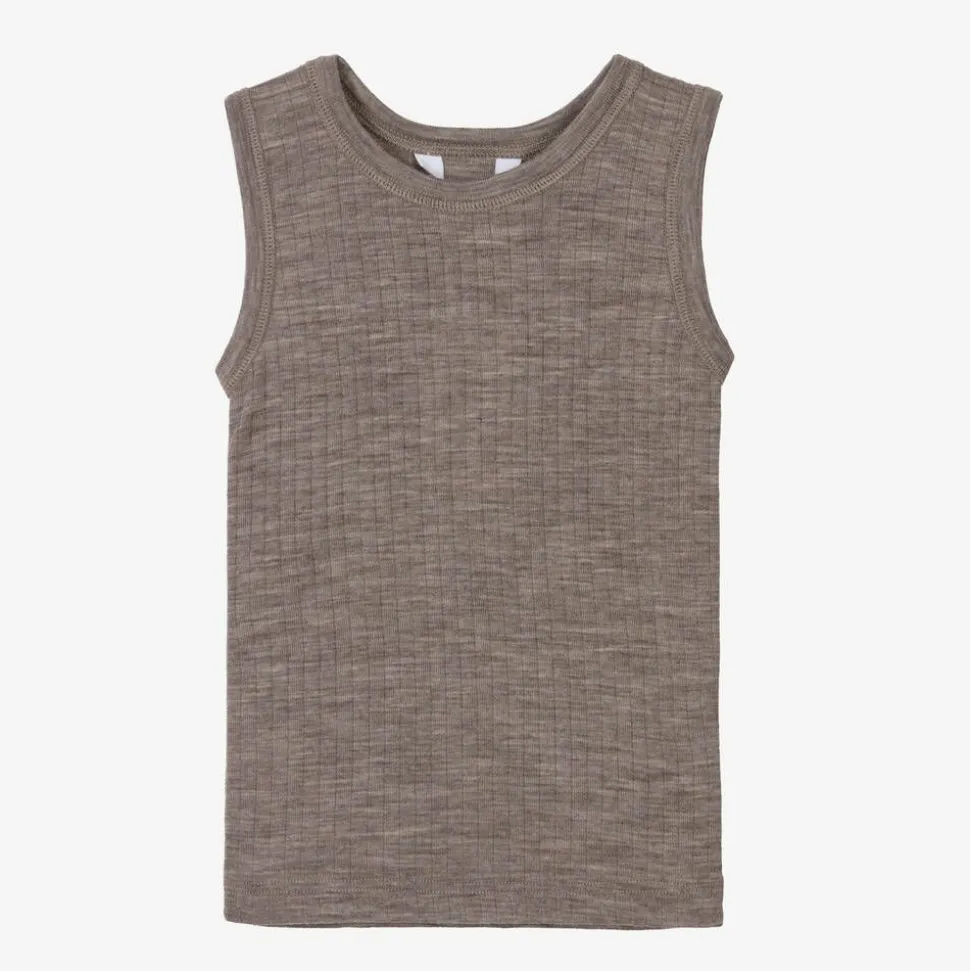 Beige Merino Wool Vest