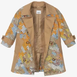 Beige Monogram Trench Coat