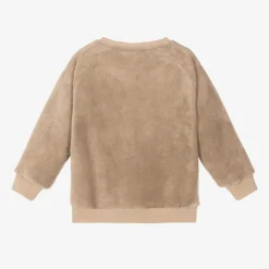 Beige Reindeer Fleece Sweatshirt