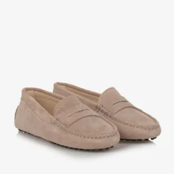Beige Suede Leather Moccasins