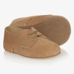 Beige Suede Pre-Walker Shoes