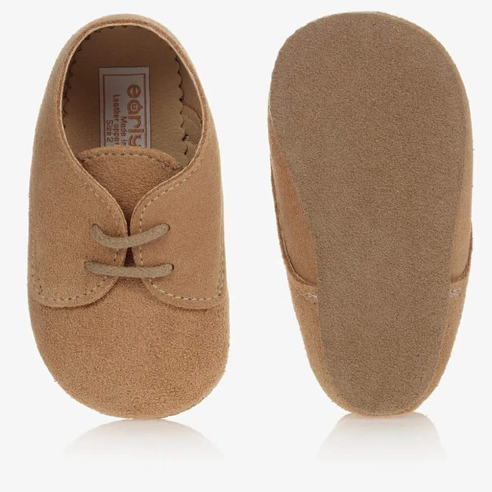 Beige Suede Pre-Walker Shoes