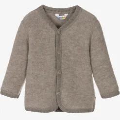 Beige Thermal Wool Cardigan