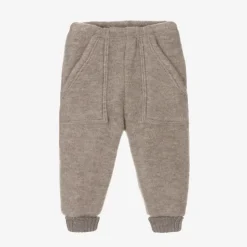 Beige Thermal Wool Joggers