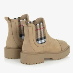 Beige Vintage Check Chelsea Boots