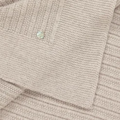 Beige Wool Knit Baby Blanket (98cm)